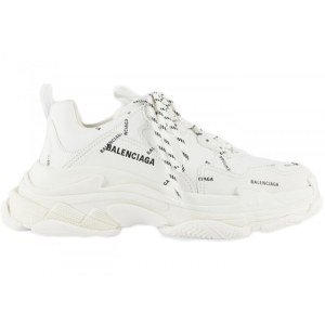 Balenciaga Triple S Allover Logo White